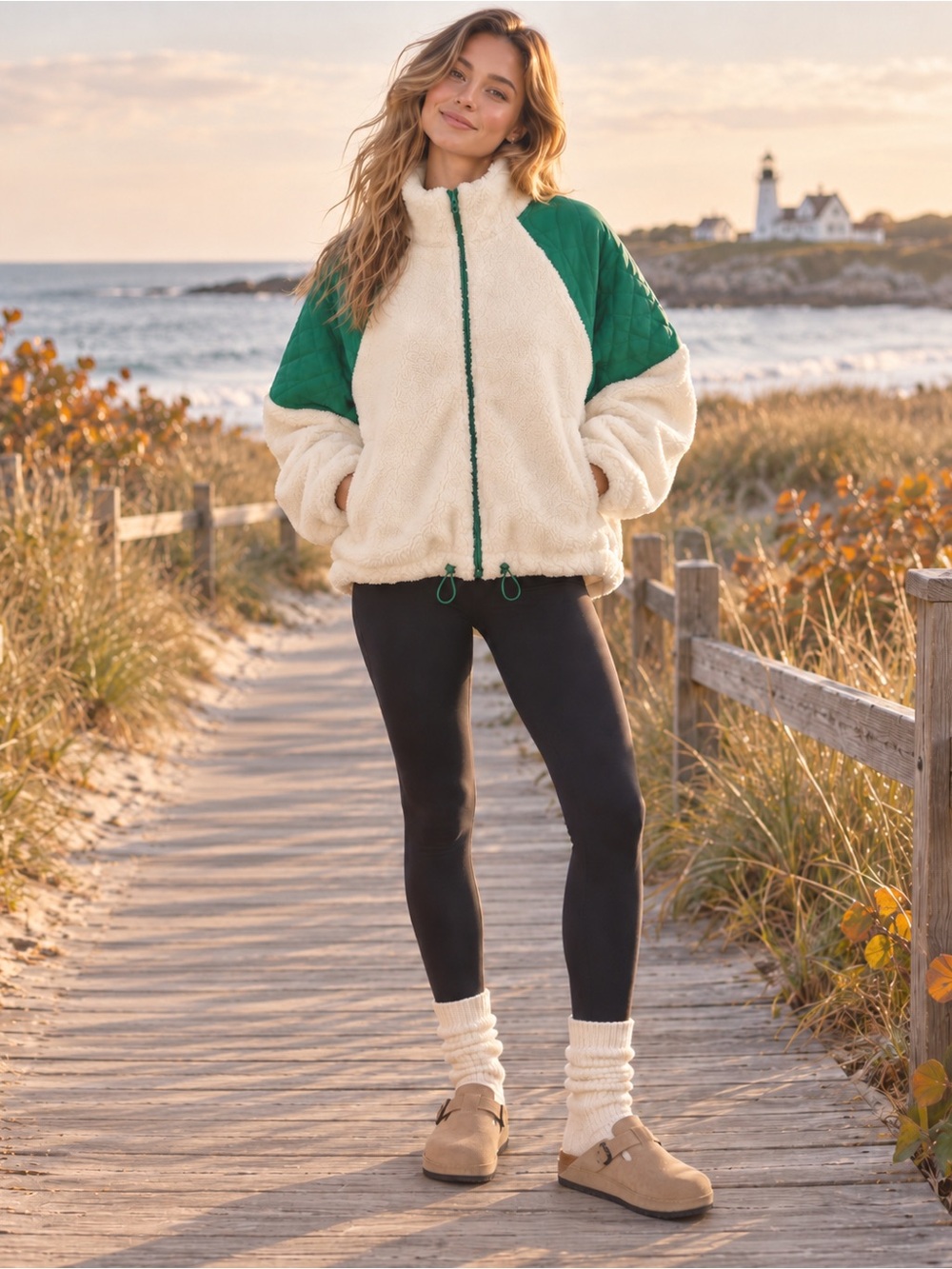 OFFLINE by Aerie Ski Lodge Sherpa Fleece Jacket NWT | Medium | Apres ski Cozy